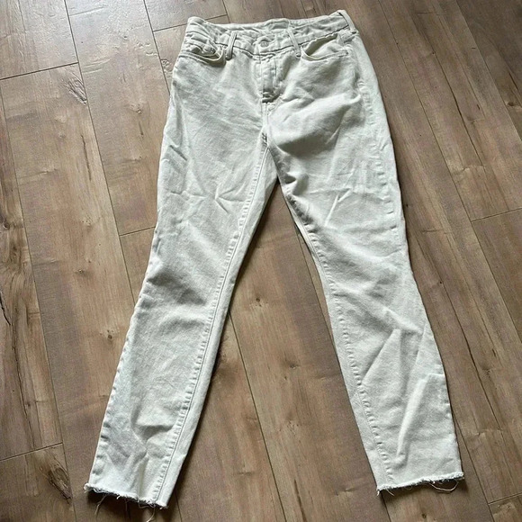 Mother The Looker Ankle Fray Gettin In Ivory Sz 24 - Picture 3 of 12